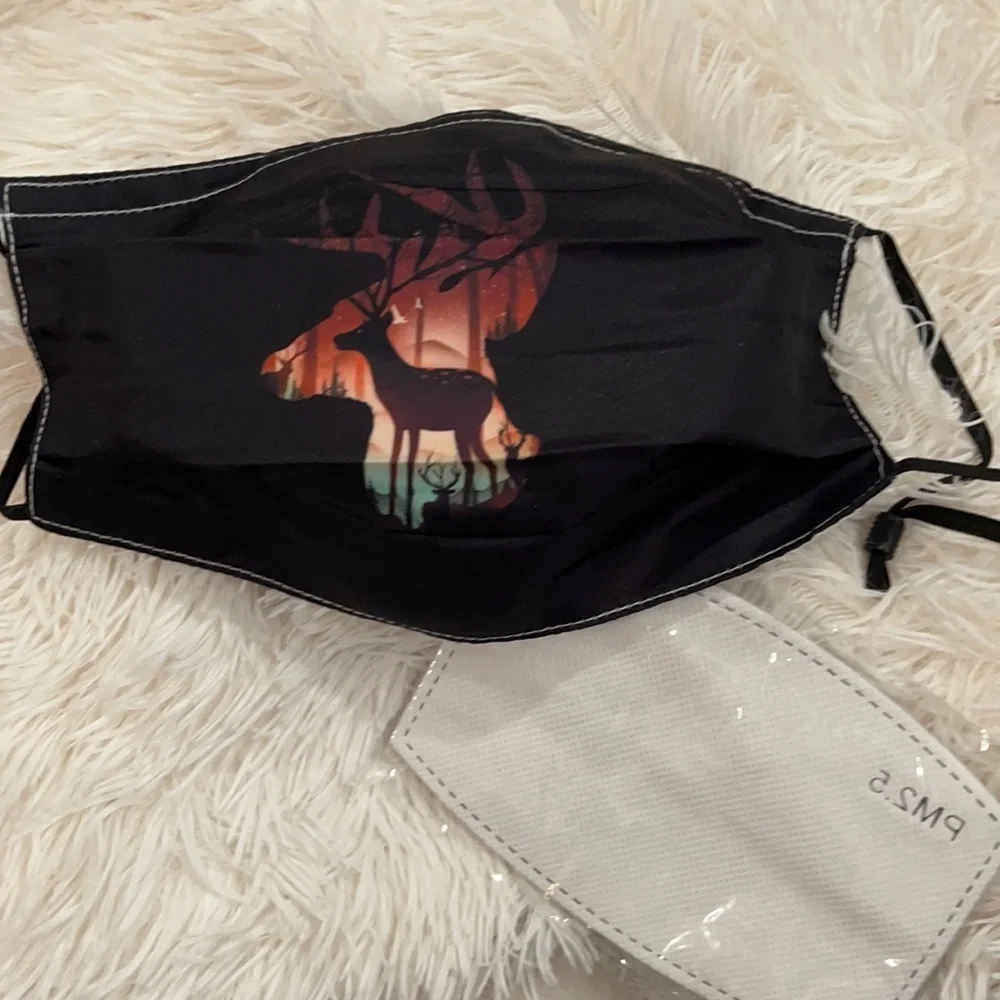 New Deer silhouette face mask
